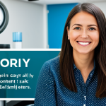 **

A smiling woman in her 30s, fully clothed in modest casual wear, looking directly at the viewer. Background: a modern eye clinic with blurred equipment. Text overlay: "LASIK: Fast Recovery".  Safe for work, appropriate content, perfect anatomy, natural proportions, professional, family-friendly.

**